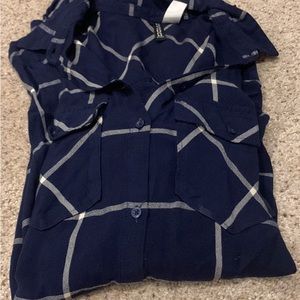 Plaid Navy Blue Dress (size 8)